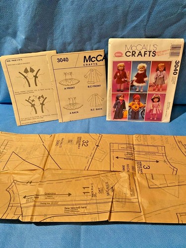 McCalls Sewing Pattern 18" Doll Clothes Poncho, Hat, Shrug, Backpack Uncut - Bild 4 von 4