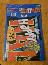 Die Cut Halloween Banner 4' x 6' 1987 Sealed Eureka Paper Magic Co Made in USA