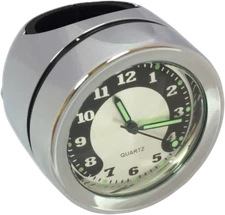 Drag Specialties Handlebar Mount Clock - Chrome - For 1" Bar Harley Davidson