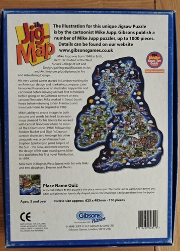 Gibsons Jigmap Puzzle - 150 LARGE Pce - Britain And Ireland Mike Jupp COMPLETE - Picture 3 of 12