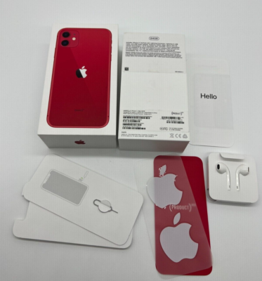 Apple iPhone 11 Empty Retail Box 64GB Product Red + EarPods 