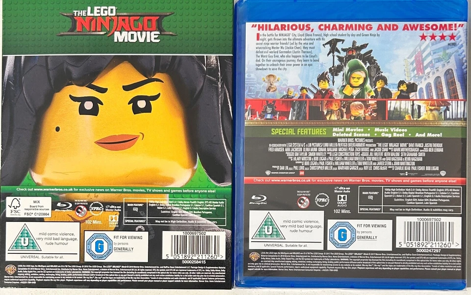 The LEGO Ninjago Movie (Blu-ray) - Slipcover - New Sealed - Image 2 of 2