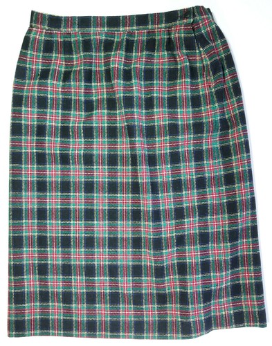 Traje Falda Pendleton Negro Stewart Tartán a Cuadros Lana Cuadros Talla 16 - Imagen 10 de 12
