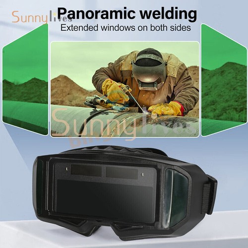 Occhiali per saldatura oscuranti automatici solari maschera saldatore casco saldatura occhi occhiali US - Foto 6 di 14