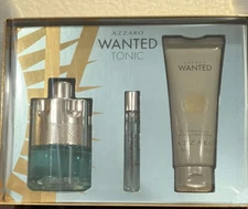 Azzaro Wanted Tonic 3 Pc Gift Set For Men With 3.4oz New As Shown 