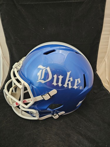 DUKE BLUE DEVILS BLUE GOTHIC REPLICA FULL SIZE HELMET RIDDELL NEW IN BOX - Picture 4 of 8