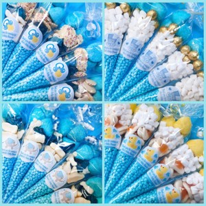 blue baby shower favours
