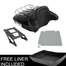 Chopped Trunk Backrest Rack Base Plate Fit For Harley Road King 2014-2025