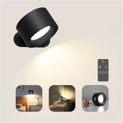 Coollamp Battery Wall Light, Indoor Wall Lamp with Remote/Touch Control, Recharg