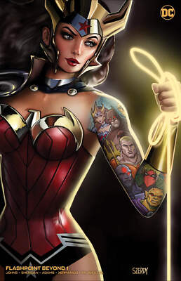 Flashpoint Beyond #1 SIGNED by Nathan Szerdy Minimal Trade Variant Wonder Woman