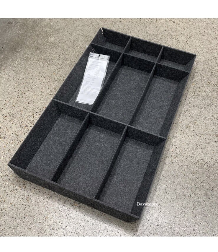 NIB IKEA UPPDATERA Felt Drawer Organizer Grey 15×24