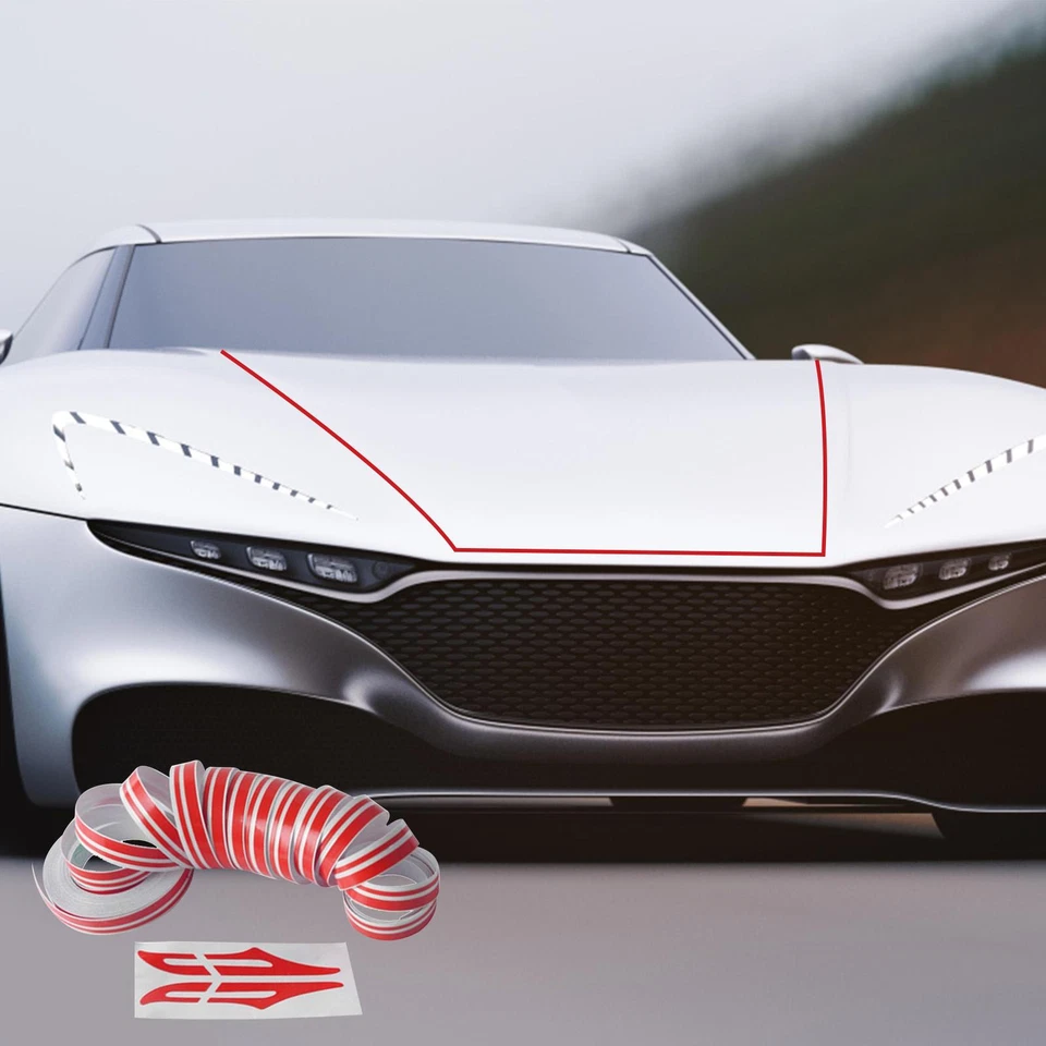 32-футовая виниловая полоска в тонкую полоску наклейка на автомобильную ленту - Изображение 3 из 4