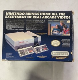 RARE! Nintendo NES Control Deck In Box Original Console System 2 Controllers CIB