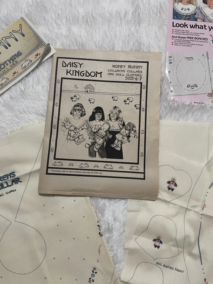 Daisy Kingdom Kids Designer Collar Kit Honey Bunny 5007 Bunny Basket Prairie - Image 4 of 4