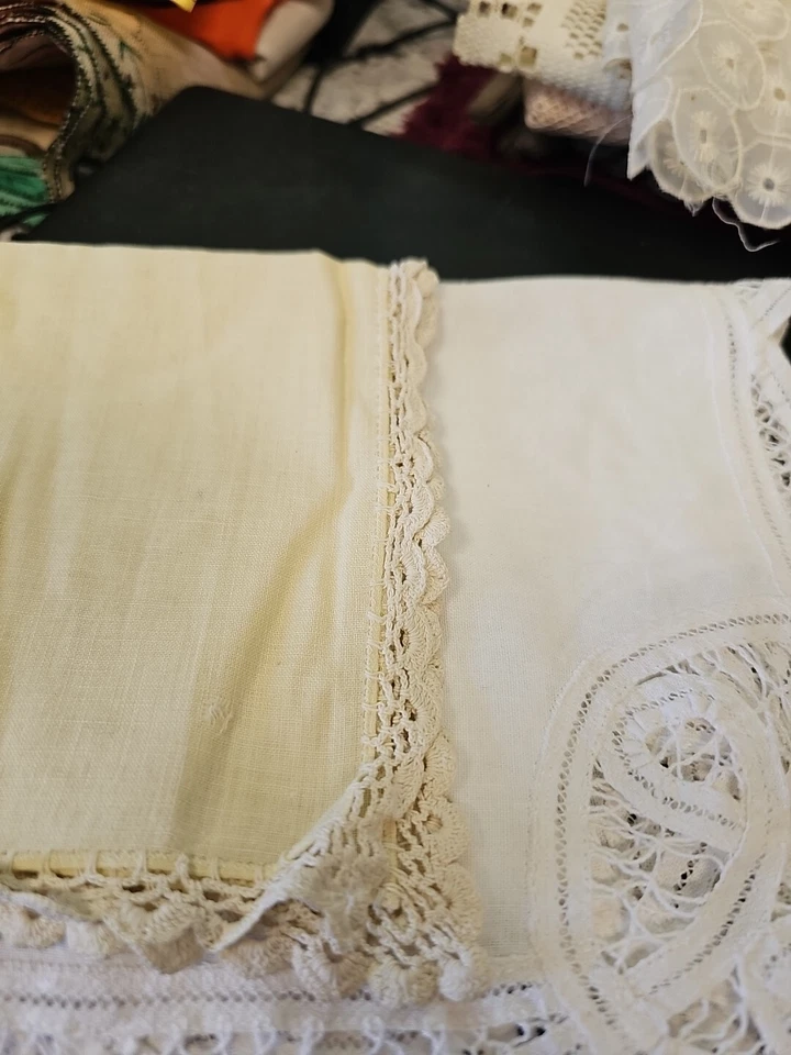 Cutter Craft лот из 11 крючком края / кружева / бахромы / шелк / Plaids/плетеный винтажный - Изображение 3 из 4