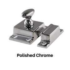 1-3/4" Flush Mount CABINET LATCH - Cast Brass Latch Polished Chrome Finish