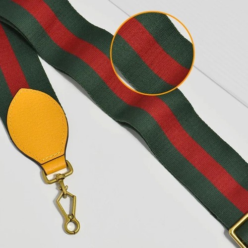 Crossbody Replacement Shoulder Strap Tiger Head No Logo Green Red Web Leather - Picture 17 of 27
