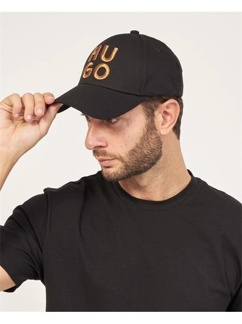 New Hugo BOSS mens black gold designer golf pro tennis baseball