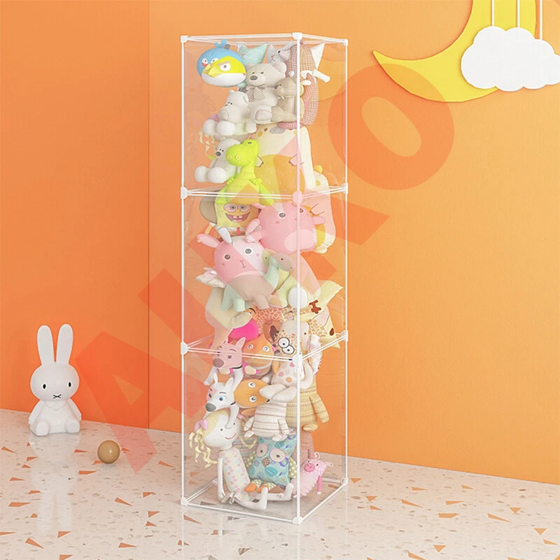 Clear Plush Toy Kids Organizer Bag Closet Storage Indoor Children Clothes Box - image 4 of 4