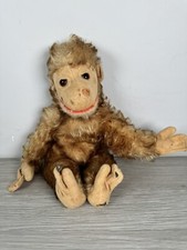 Vintage "Animals of Distinction" Monkey Plush Stuffed Animal Toy- 12" Germany