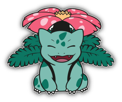 Pokemon Cartoon Biggest Bulba Sticker Bumper Decal - ''SIZES''