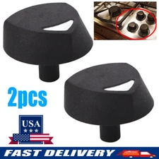 2x Stove Knob For Dacor 72731 Stove Parts Black Plastic Burner Control Knobs