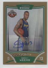 2008 Bowman Draft Picks & Stars Chrome Gold Refractor 17/25 Sonny Weems Auto d5c