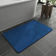 Bath Mat Rug-Rubber Backing Non Slip Quick Dry Absorbent Thin Bathroom Rugs Fit