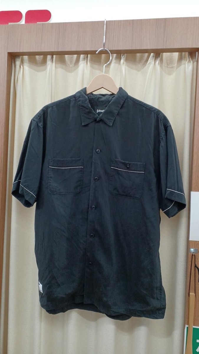 【schott】Embroidery Bowling Shirt Schott Bowling Shirt, Open Collar, Embroidered Logo, One