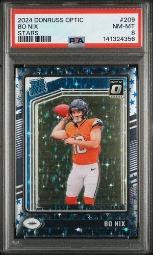 2024 PANINI DONRUSS OPTIC STARS #209 BO NIX ROOKIE RC PSA 8