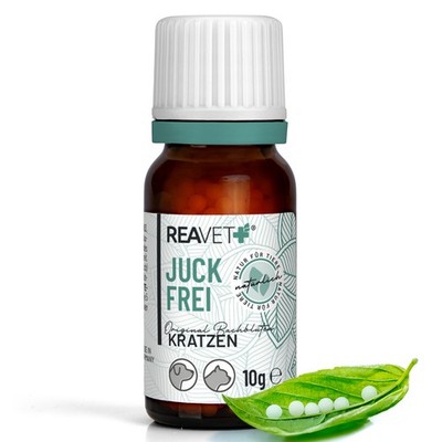 REAVET Bachblüten Globuli für Hunde und Katzen - Juck Frei 10g
