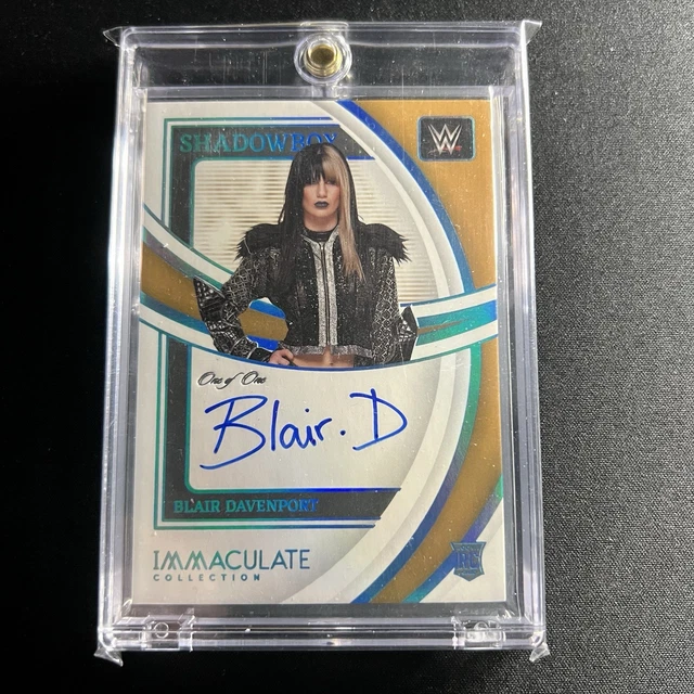 2022 Panini Immaculate WWE Blair Davenport Shadowbox Auto Platinum 1/1 RC