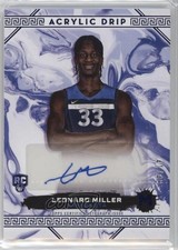 2023-24 Topps Motif Acrylic Drip Ultramarine Blue 41/49 Leonard Miller Auto 1js2