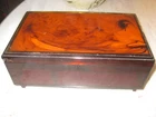 Vtg Art Deco Cream Community Plate Hinged Bakelite Trinket Box