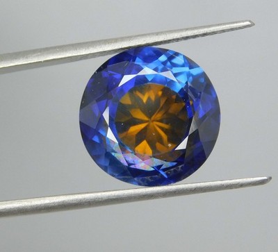 Natural Parti Bi-Color Sapphire 14.90 Ct Round Cut Stunning Loose Gemstone A-551