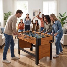 Foosball Table, 47  Competition Full Size Soccer Game Table w/22 Players 2 Balls