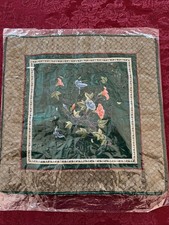 New In Package Embroidered Pillow Cover With Butterfly And Floral Design