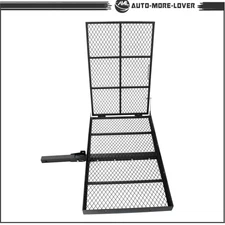 Carrier Rack Folding Wheelchair with Ramp Hitch Mount Cargo Carrier Basket 500LB