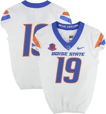Boise State Broncos Team-Issued #19 White Jersey from Football Program - Size 40