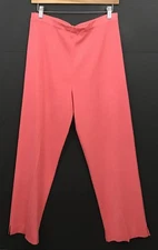 Ming Wang Women's Pink Knit Pull-On Ankle Pants Size M