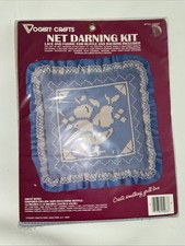 Vogart Crafts Net Darning Kit Lace Cherries Style 2526C Pillow Design