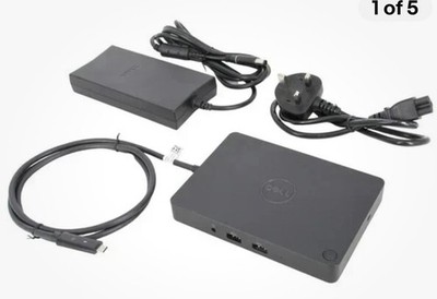 Dell WD15 K17A USB Typ-C HDMI DP Dockingstation Port Replikator mit 130W Netzteil.