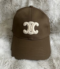 New Celine Triomphe Baseball Cap Adjustable Chocolate Brown Medium M