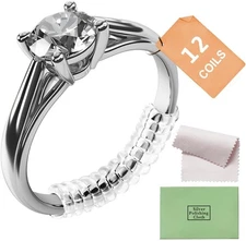 Meowoo Ring Sizers for Loose Rings, 12 pcs Coil Size Adjuster, 3 Sizes... 