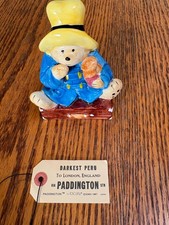 Ceramic Paddington Bear Sitting on Suitcase figurine JAPAN Eden 1987 Toscany