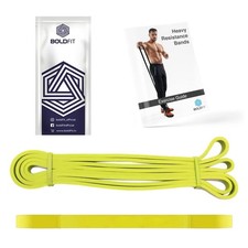 Boldfit Heavy Resistance Bands 3-7kg Yellow 2 Pack Natural Latex