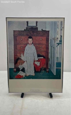 The Discovery Boy Discovering Santa Suit By Norman Rockwell Print Wall Decor Art