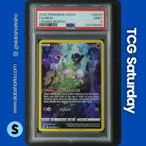 2023 POKEMON SWORD & SHIELD CROWN ZENITH GALARIAN GALLERY #GG10/GG70 MEW PSA 9