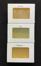 3 Exotic Botanical Luxurious Gift Soap Set  Lily, Gardenia, Champaca (magnolia)