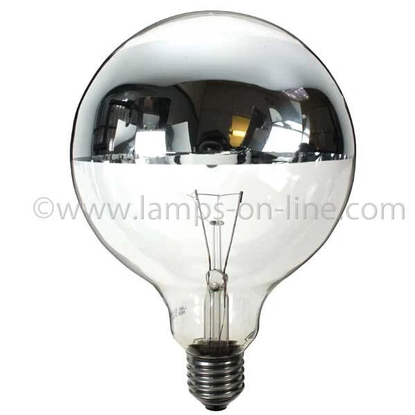 Globe 120MM Round 40W E27 Silver Band - Image 2 of 2